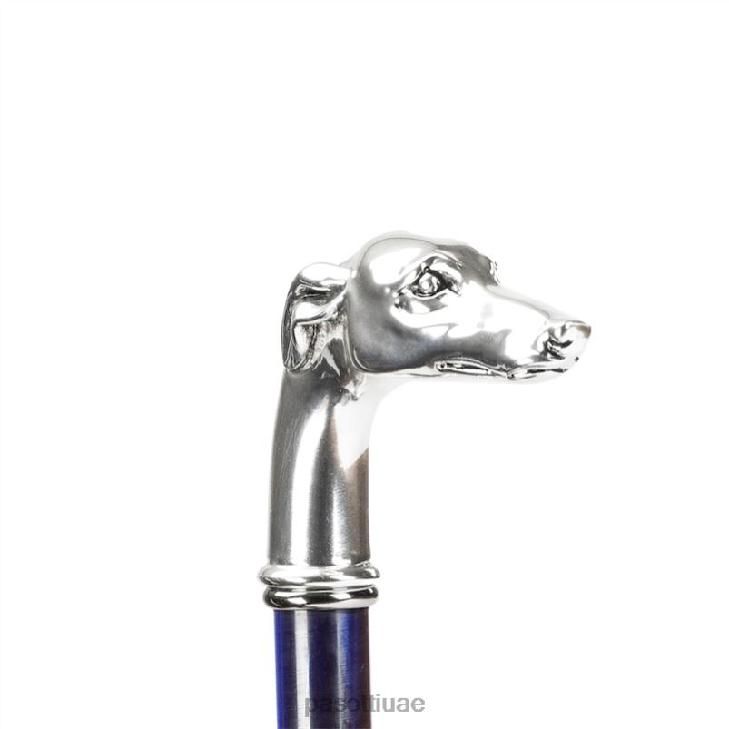 مظلة | 478 oxf-8 w39pb - مظلة زرقاء، مقبض السلوقي الفضي PASOTTI Z446V80